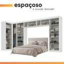 Ver mais imagens de Guarda Roupa Modulado de Canto Madrid Quarto Completo 13 Portas MDP Branco Maxel Móveis