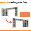 Ver imagem 6 de Guarda Roupa Modulado de Canto Madrid Quarto Completo 13 Portas MDP Branco Maxel Móveis