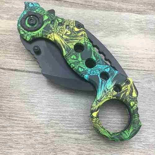 Canivete Faca Karambit Caça Camping Pesca com Clip - 5