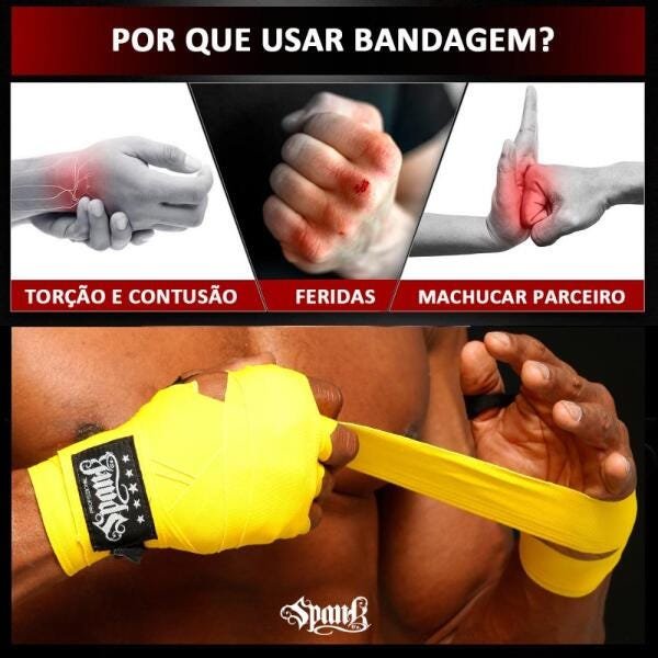 KIT Treino Boxe Spank - Vermelho - 10oz - 6