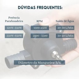 Mini Bomba De Água Óleo Para Furadeira E Parafusadeira - 6