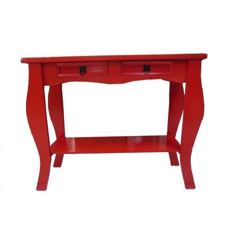 Aparador 2 Gavetas Vermelho Zn Móveis