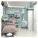 Ver imagem 5 de Quarto de Canto Solteiro com Guarda Roupas Cabeceira e Mesa de Cabeceira Alpes Luciane Móveis