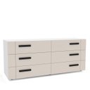 Ver imagem 2 de Cômoda Lisboa com 6 Gavetas 150x63cm Branco/Creme 240839
