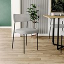 Ver imagem 1 de Kit 04 Cadeiras Estofada de Jantar Melina F01 Linho Cinza