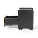 Ver imagem 6 de Mesa de Cabeceira 1 Gaveta com Nicho Cindy - Preto