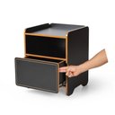 Ver imagem 4 de Mesa de Cabeceira 1 Gaveta com Nicho Cindy - Preto