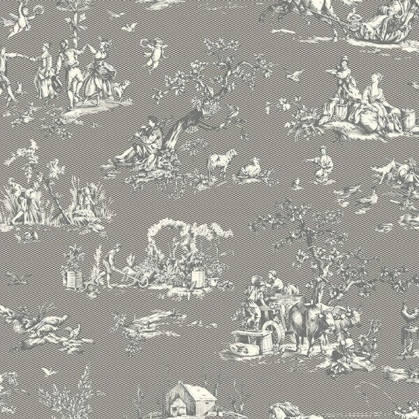 Papel de Parede Vinílico Rolo Black e White AB2131 Porto Design - 1