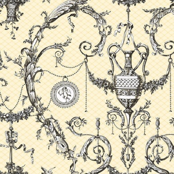 Papel de Parede Vinílico Rolo Black e White AH4756 Porto Design - 1