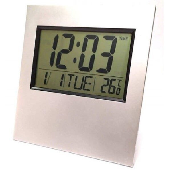 Relógio Digital Parede e Mesa Termômetro Calendário - 2