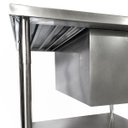 Ver imagem 4 de Mesa Pia Aço Inox Industrial Com Paneleiro E Uma Cuba 50x40x25cm (Central) - 140x60x80cm - Brascool