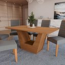 Ver imagem 3 de Conjunto Sala de Jantar Verbana Kappesberg 6 Cadeiras Veludo Titanio