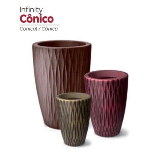 Vaso Infinity Conico Areia 42 - 3