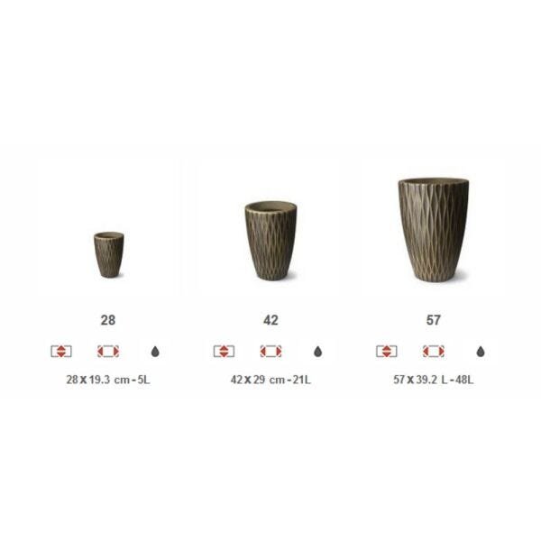 Vaso Infinity Conico Areia 42 - 2