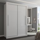 Ver imagem 1 de Guarda-roupa Solteiro Cardiff 2 Portas 2 Gavetas Branco - Panorama Móveis