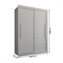 Ver imagem 5 de Guarda-roupa Solteiro Cardiff 2 Portas 2 Gavetas Branco - Panorama Móveis