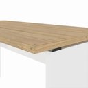 Ver imagem 6 de Mesa Retangular Escrivaninha 135cm x 60cm Tampo 25mm com Pés Painel F5 Office Cor:Macadâmia com