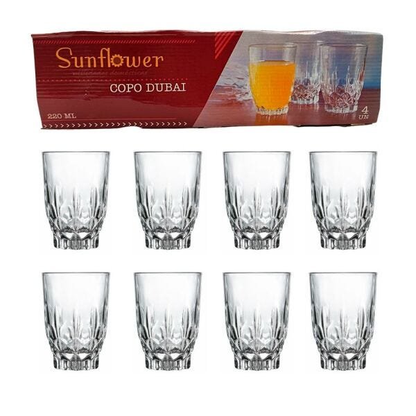 Jogo 6 Copos Whisky Egípcio Vidro Reforçado Premium Glass Copo - Desconto  no Preço