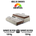 Ver imagem 6 de Bicama Box Solteiro Linho 88x188 com Dois Colchões Relax Adorabile Ecoflex Molas Ensacadas