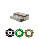 Ver imagem 5 de Bicama Box Solteiro Linho 88x188 com Dois Colchões Relax Adorabile Ecoflex Molas Ensacadas
