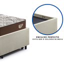 Ver mais imagens de Bicama Box Solteiro Linho 88x188 com Dois Colchões Relax Adorabile Ecoflex Molas Ensacadas