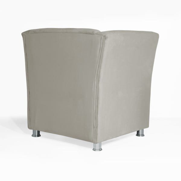 Poltrona Jade Suede Bege Sala Recepção Consultório - 3