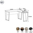 Ver imagem 7 de Mesa de Escritório em L Industrial Tampo 30mm Nogal com Preto F5 Office