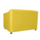 Ver imagem 3 de Namoradeira Decorativa Tilla Pés Cromados Suede Amarelo - Ds Estofados