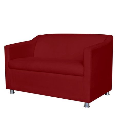 Namoradeira Decorativa Tilla Pés Cromados Suede Bordô - Ds Estofados