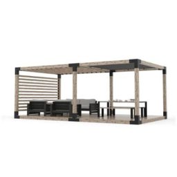 Pérgola Popsteel Club Dupla Solta Slim - 2
