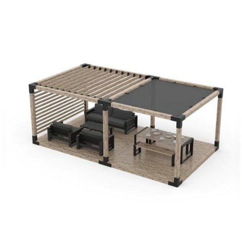 Pérgola Popsteel Club Dupla Solta Slim