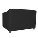 Ver imagem 3 de Namoradeira Decorativa Tilla Pés Cromados Suede Preto - Ds Estofados