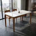 Ver imagem 1 de Mesa Alegra com Tampo de Vidro Temperado e Estrutura em MDF- 80x160x78