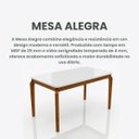 Ver imagem 3 de Mesa Alegra com Tampo de Vidro Temperado e Estrutura em MDF- 80x160x78