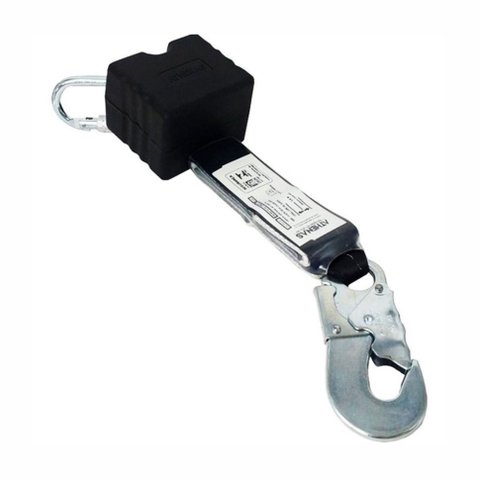 Trava-quedas Retrátil com 2,80 Metros de Fita em Nylon Poliéster com Abs e Mosquetão