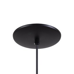 Pendente Retrô 34cm Luminária Lustre Alumínio Preto Textura C/ Laranja - T&T Iluminação - 2