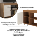Ver imagem 6 de Rack para Tv 42 Pol 1p 91 Cm com Rodízios Cinamomo Off White Arly