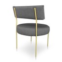 Ver imagem 4 de Kit 02 Poltronas Aimê Linho Grafite Estrutura Redonda de Ferro