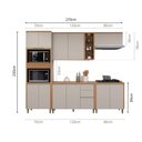 Ver imagem 2 de Conjunto de Cozinha Allure Linea Brasil 5 Peças Jequitiba/gris Fosco