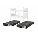 Ver imagem 3 de Beliche Solteiro MDF com 2 Colchões D20 188x88 Guarda Corpo Escada Transforma em 2 Camas:Branco