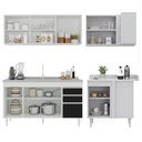 Ver imagem 6 de Armário de Cozinha Modulado de Canto Esquerdo 4 Peças Cp51 com Pia Inox Branco/preto - Lumil Lumil M