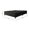 Cama Box Casal Colchão Espuma 138x188x69cm Top Black Gazin Preto / Branco 130kg Por Pessoa - 5