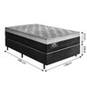 Cama Box Casal Colchão Espuma 138x188x69cm Top Black Gazin Preto / Branco 130kg Por Pessoa - 3