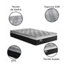Cama Box Casal Colchão Espuma 138x188x69cm Top Black Gazin Preto / Branco 130kg Por Pessoa - 6