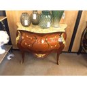 Ver imagem 2 de Bombê Cômoda Marchetado Bronze Marmore Travertino Formosa