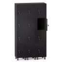 Ver imagem 1 de Roupeiro de Aço 3 Vãos 12 Portas Com Fechadura Pandin 1,90 M Preto