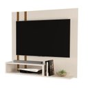 Ver imagem 2 de Painel para Smart Tv Pompéia 90x90cm com Prateleira para Aparelhos Off/cedro