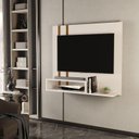 Ver imagem 1 de Painel para Smart Tv Pompéia 90x90cm com Prateleira para Aparelhos Off/cedro