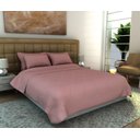 Ver imagem 1 de Cobre Leito King 3 Peças Malha Lisa 100% Algodão Rosado