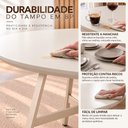 Ver imagem 4 de Mesa de Jantar Viena 90 cm Estrutura em Aço Carbono e Tampo BP 15mm - Off White L Champagne